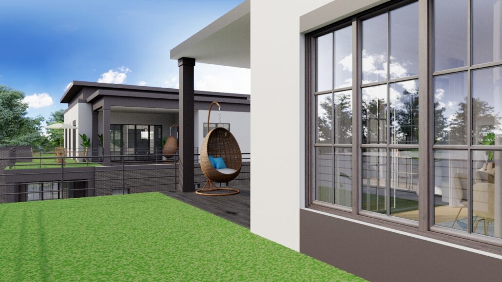 Magnolia Carmel Penthouse Outdoor Space with Green Lawn